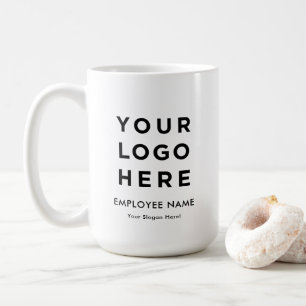Large Staff Employee Mug Name Slogan Company Logo