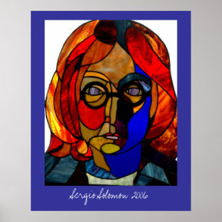 Large Stained Glass Poster by Sergio Solomon