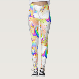 Unicorn Women Leggings Vivid Rainbow Love Shape Printed Women Legging pant L0610