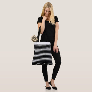 Large Striped Tote Bag