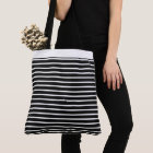 Large Striped Tote Bag