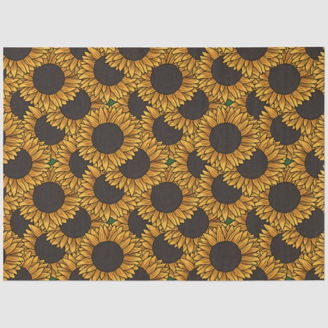 Large Sunflower Field Tissue Paper (Front)