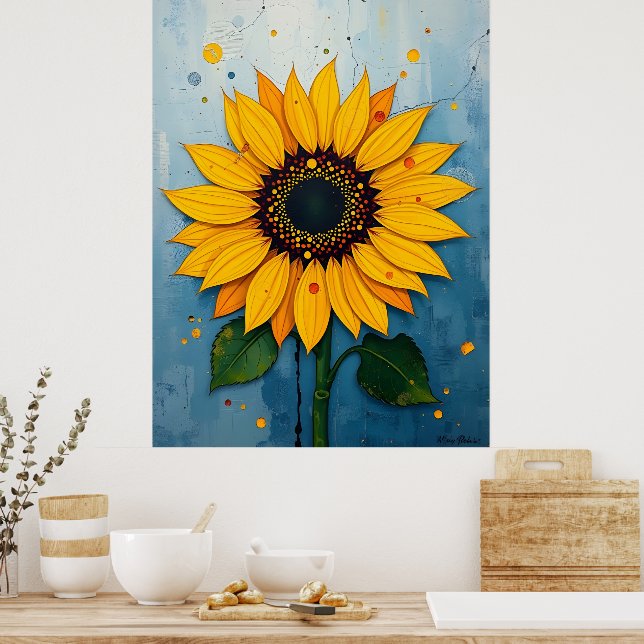 Large Sunflower Poster (Kitchen)