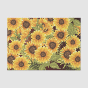 Large Sunflowers Painted Rustic Vintage Decoupage Tissue Paper