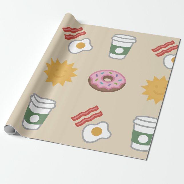 Large Sunshine Breakfast Wrapping Paper (Unrolled)
