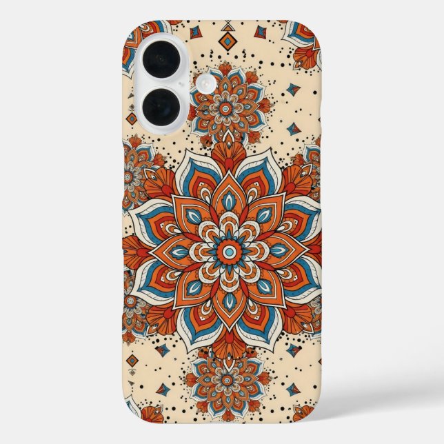 large, symmetrical mandala design Case-Mate iPhone case (Back)
