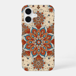 large, symmetrical mandala design iPhone 16 case