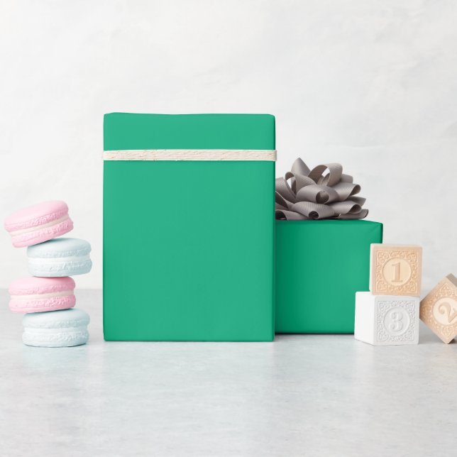 large teal-green, folder-like polygon  wrapping paper (Baby Shower)