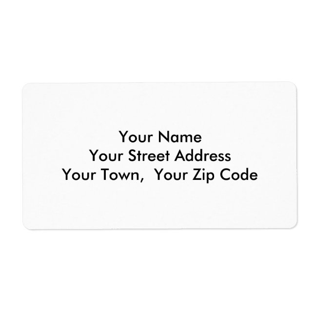 Large Template Return Address Personalised Labels (Front)