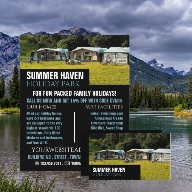 Large Tents, Holiday Park Advertising Flyer (Creator Uploaded)