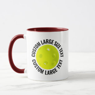 Large Text MAROON Combo 11oz Custom Pickleball Mug