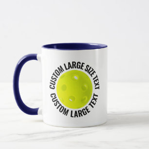 Large Text NAVY BLUE Combo 11oz Custom Pickleball Mug
