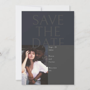 Large Text Save the Date card