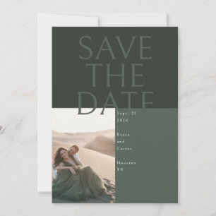 Large Text Save the Date card