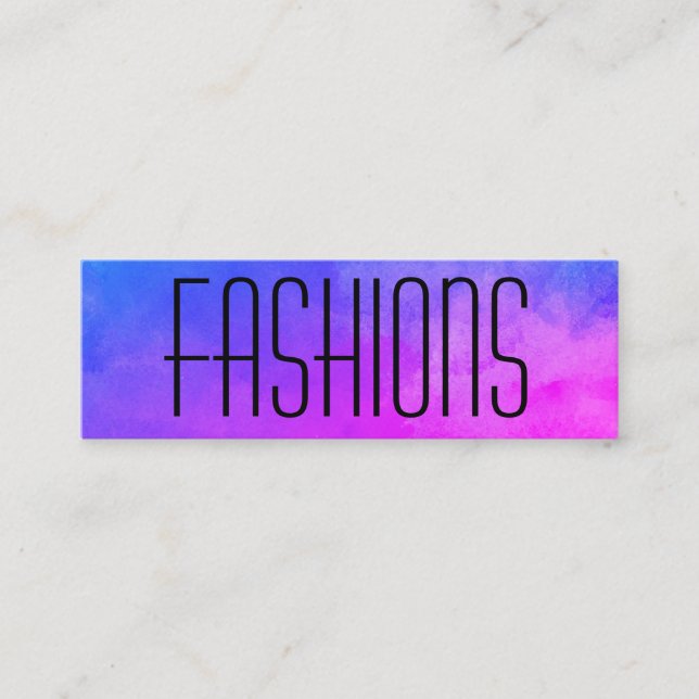 Large Text Vibrant Colours Mini Business Card (Front)