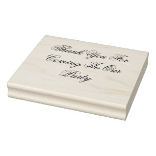 Large: Thank You For Coming To Our Party Rubber Stamp