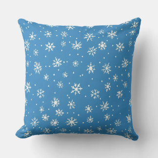 Large Throw Pillow a snow crystal pattern