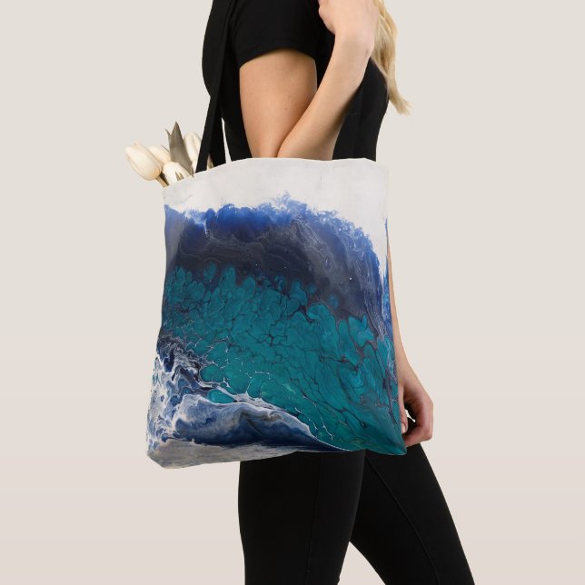 Large Tote Bag inspired by Blue Planet (Close Up)