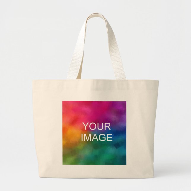 Large Tote Bags Your Image Photo Logo Here (Front)