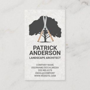 Large Tree Hedge Clippers   Gardener Business Card