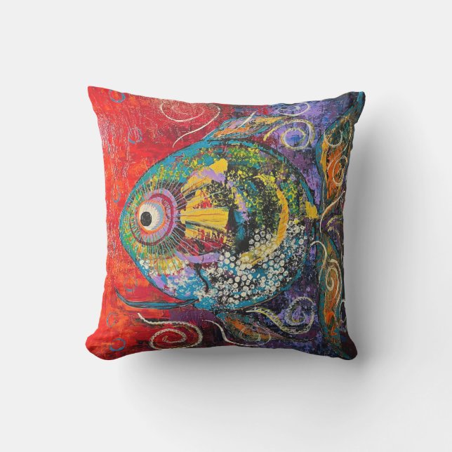 Large Tropical Fish Pillow (Front)