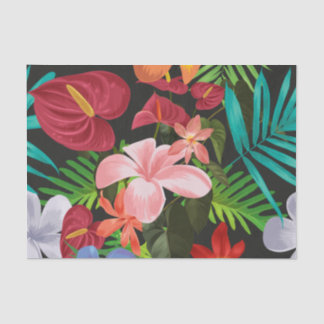 Large Tropical Flowers Hibiscus Decoupage Tissue Paper