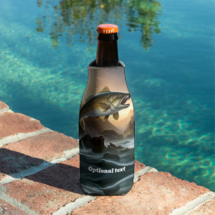 Large Trout in Rapids Bottle Cooler