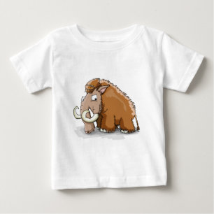 Large trunk and tusks cartoon mammoth baby T-Shirt