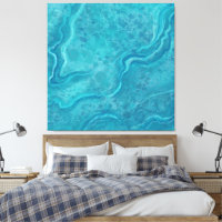 Large Turquoise Marble Wall Art Decor