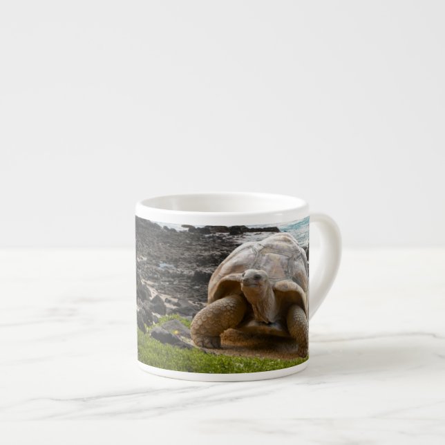 Large turtle at the sea edge espresso cup (Front Right)