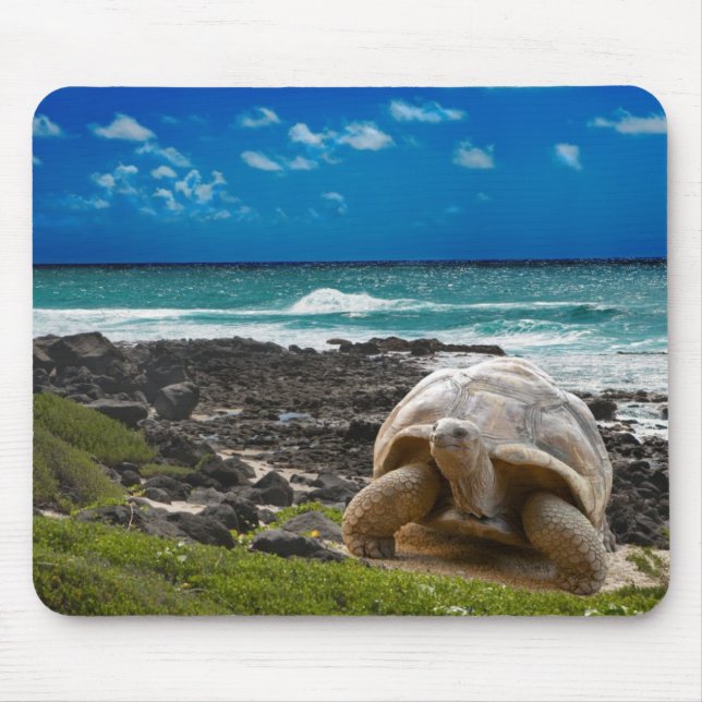 Large turtle at the sea edge mouse mat (Front)