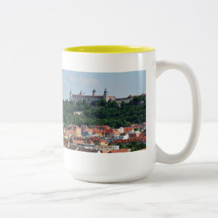 Large two-color cup yellow Würzburg Marienberg