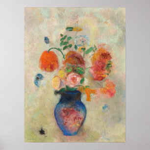 Large Vase with Flowers by Odilon Redon Poster