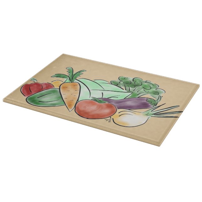 Large Veggie Love Cutting Board (Corner)