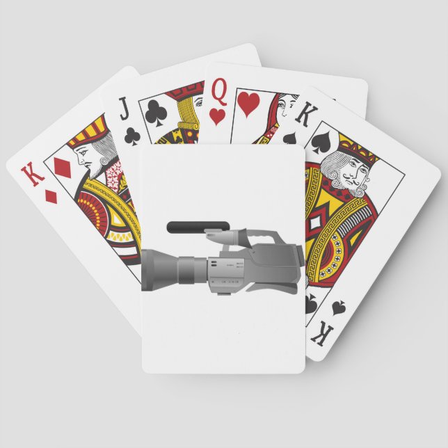 Large Video Camera Playing Cards (Back)