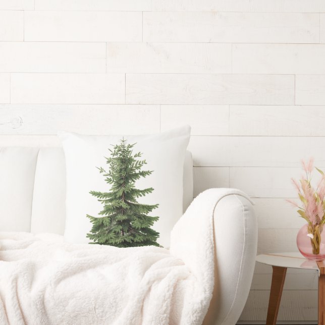 Large Vintage Christmas Tree Farmhouse Cushion (Couch)