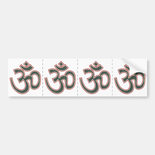 Large Vintage OM Bumper Sticker (Front)