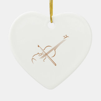 LARGE VIOLIN CERAMIC TREE DECORATION