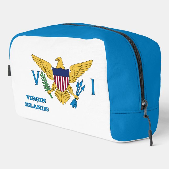 Large Virgin Islands bag, US Virgin Islands flag Dopp Kit (Right Corner)