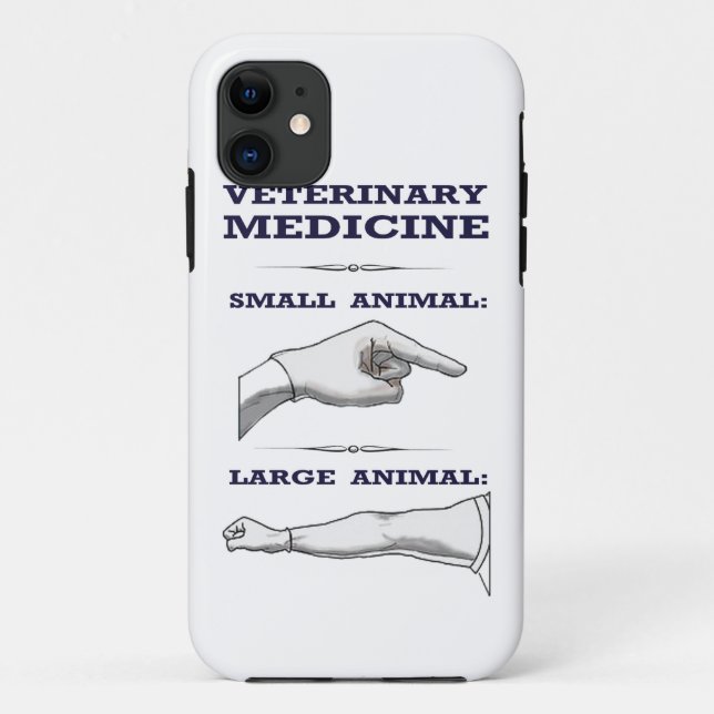 Large vs. Small Animal Veterinarian Humourous Case-Mate iPhone Case (Back)