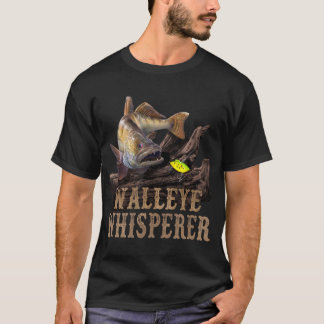 Large Walleye With Fishing Lure Drawing: Walleye W T-Shirt