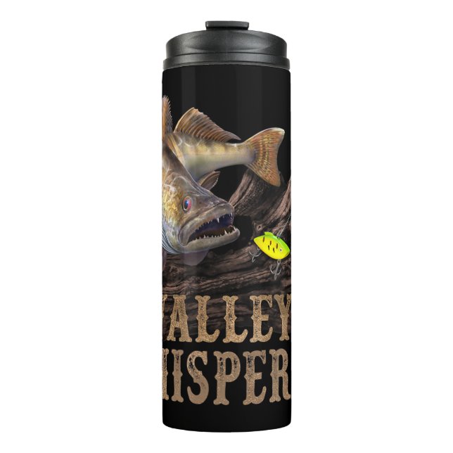 Large Walleye With Fishing Lure Drawing: Walleye W Thermal Tumbler (Front)