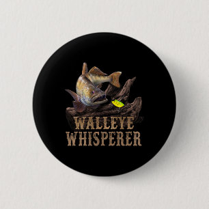 Large Walleye With Fishing Lure Drawing Walleye Wh 6 Cm Round Badge