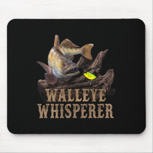 Large Walleye With Fishing Lure Drawing Walleye Wh Mouse Mat