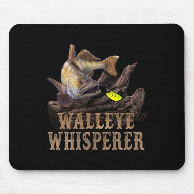 Large Walleye With Fishing Lure Drawing Walleye Wh Mouse Mat (Front)