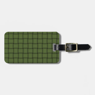 Large Weave - Dark Olive Green Luggage Tag