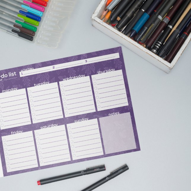 Large Weekly To-Do List - Leaf Design Notepad (Creator Uploaded)