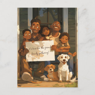 Large Welcoming Family Postcard