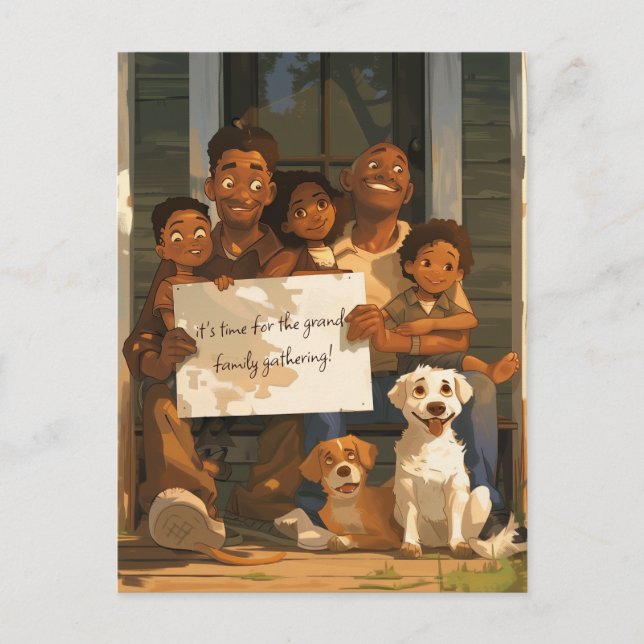 Large Welcoming Family Postcard (Front)