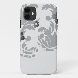 large white and black bold damask iPhone 11 case
